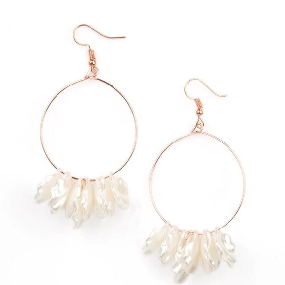 Copper petal earrings